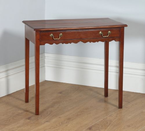 fig 2. Antique English Georgian Figured Mahogany Occasional Hall Side Table (Circa 1790)
