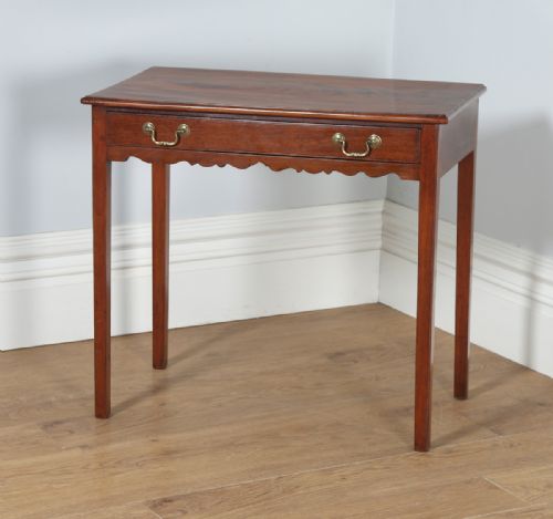 fig 4. Antique English Georgian Figured Mahogany Occasional Hall Side Table (Circa 1790)