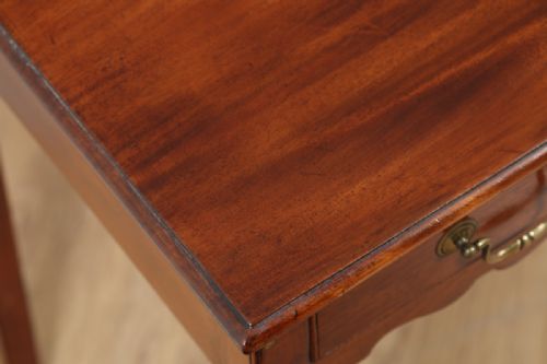 fig 6. Antique English Georgian Figured Mahogany Occasional Hall Side Table (Circa 1790)