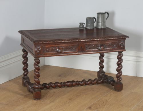 Antique French Carved Green Man Oak Coffee Rectangular Coffee Table (Circa 1860)