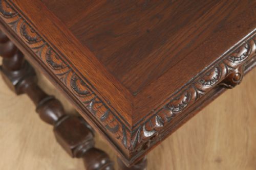 fig 5. Antique French Carved Green Man Oak Coffee Rectangular Coffee Table (Circa 1860)