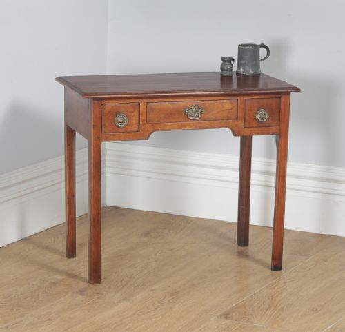 Antique English Georgian Mahogany Occasional Hall Side Lowboy Table (Circa 1800)