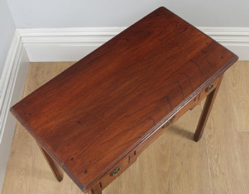 fig 4. Antique English Georgian Mahogany Occasional Hall Side Lowboy Table (Circa 1800)