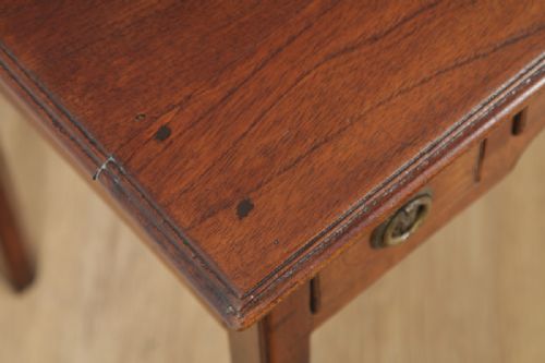 fig 5. Antique English Georgian Mahogany Occasional Hall Side Lowboy Table (Circa 1800)