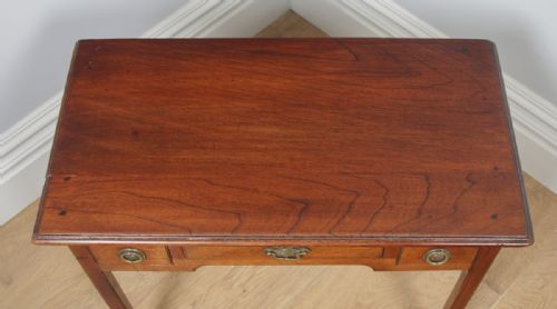 fig 6. Antique English Georgian Mahogany Occasional Hall Side Lowboy Table (Circa 1800)