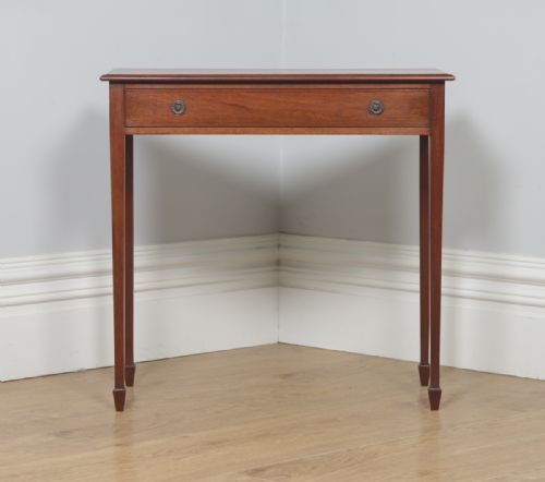 fig 2. Antique English Regency Style Mahogany Occasional Hall Side Table (Circa 1910)