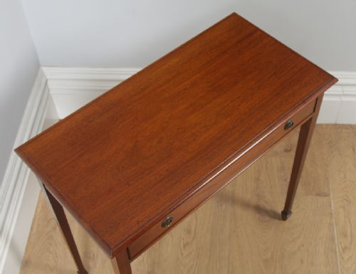 fig 4. Antique English Regency Style Mahogany Occasional Hall Side Table (Circa 1910)
