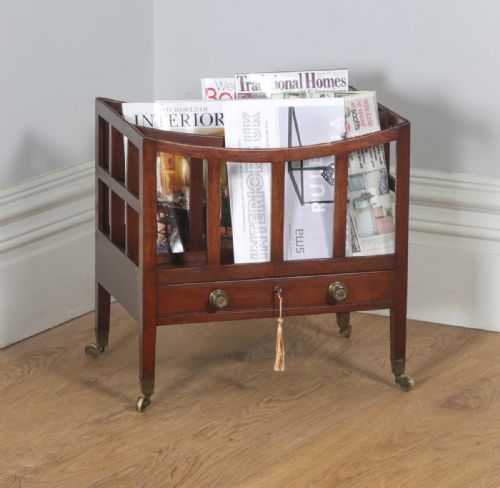 Antique English Georgian Regency Mahogany Canterbury Magazine  Rack (Circa 1820)
