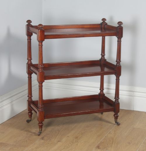 Antique English Victorian Mahogany Dumbwaiter / Buffet Server / Sideboard (Circa 1840)