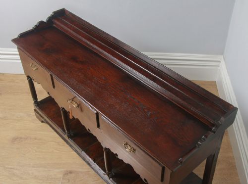 fig 3. Antique Welsh Georgian Oak Potboard Low Dresser Base Sideboard (Circa 1800)