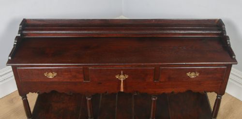 fig 5. Antique Welsh Georgian Oak Potboard Low Dresser Base Sideboard (Circa 1800)