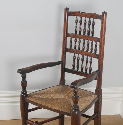 fig 7. Antique Georgian Set of 10 Ash & Elm Lancashire Spindle Back Country Farmhouse Kitchen Dining Chairs (Circa 1810)