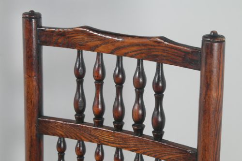 fig 9. Antique Georgian Set of 10 Ash & Elm Lancashire Spindle Back Country Farmhouse Kitchen Dining Chairs (Circa 1810)