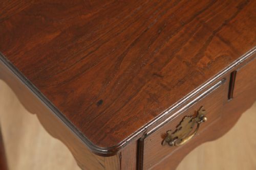 fig 6. Antique English Georgian Oak & Elm Occasional Hall Side Lowboy Table (Circa 1760)