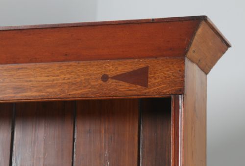 fig 2. Antique Welsh Talwrn Anglesey Breakfront Georgian Oak & Mahogany Sideboard Dresser Base & Rack (Circa 1810)