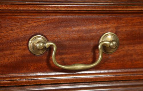 fig 7. Antique English Georgian Style Flame Mahogany Glazed Library Office Bookcase Cupboard by S&H Jewell of London (Circa 1900)