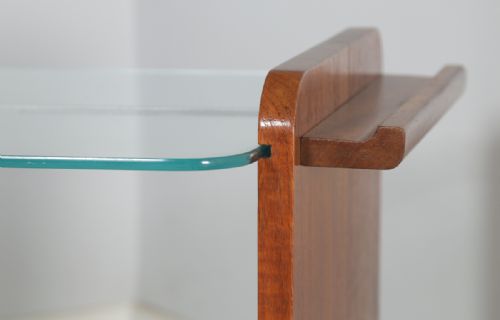 fig 5. Art Deco Retro Vintage Danish Teak & Glass Serving Tea & Bar Drinks Trolley (Circa 1940)