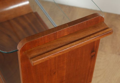 fig 6. Art Deco Retro Vintage Danish Teak & Glass Serving Tea & Bar Drinks Trolley (Circa 1940)