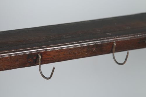 fig 7. Antique English Georgian Oak Low Side Board Dresser Base & Rack with Potboard (Circa 1780)
