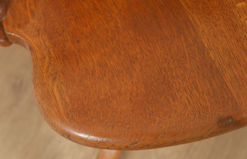 fig 11. Antique American Edwardian Oak & Burr Walnut Revolving Office Desk Arm Chair by J.S. Ford, Johnson & Company of Chicago (Circa 1900)