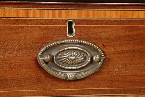 fig 8. Antique English Georgian Regency Flame Mahogany Linen Press Wardrobe Cupboard (Circa 1820)