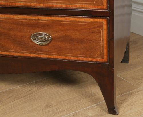 fig 9. Antique English Georgian Regency Flame Mahogany Linen Press Wardrobe Cupboard (Circa 1820)