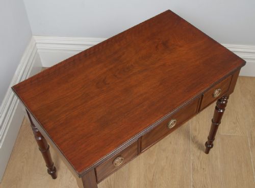fig 4. Antique English Georgian Mahogany Occasional Side Hall Writing Table (Circa 1820)