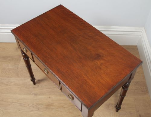 fig 6. Antique English Georgian Mahogany Occasional Side Hall Writing Table (Circa 1820)
