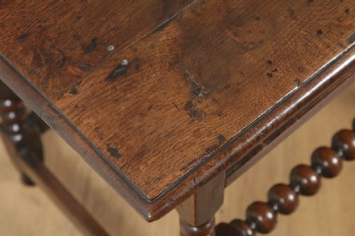 fig 5. Antique English 17th Century Charles II Country Oak Occasional Hall Side Table (Circa 1680)