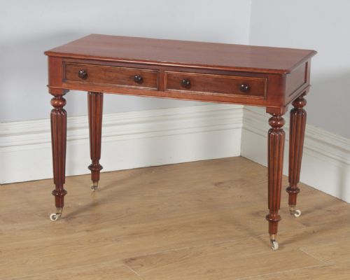 fig 3. Antique English Victorian Mahogany Occasional Console Side Writing Table (Circa 1840)