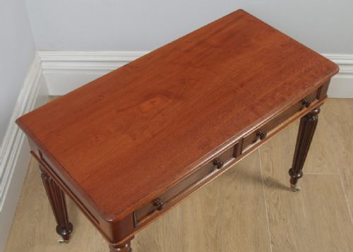 fig 4. Antique English Victorian Mahogany Occasional Console Side Writing Table (Circa 1840)