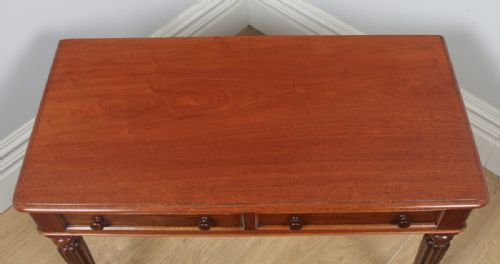 fig 6. Antique English Victorian Mahogany Occasional Console Side Writing Table (Circa 1840)