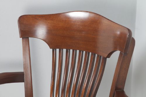 fig 7. Antique English Edwardian Mahogany Revolving Office Desk Arm Chair (Circa 1910)