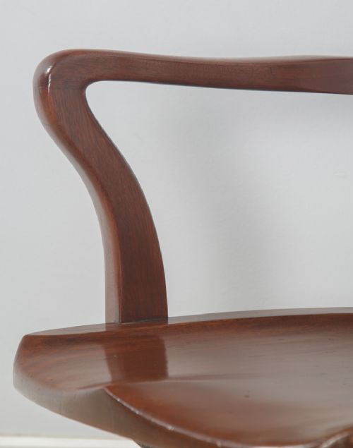 fig 9. Antique English Edwardian Mahogany Revolving Office Desk Arm Chair (Circa 1910)