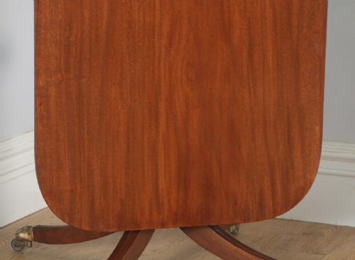fig 7. Antique English Georgian Regency Mahogany Tilt Top Rectangular Breakfast Dinging Table (Circa 1830)