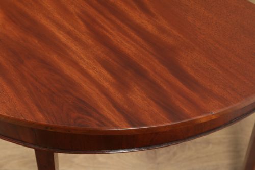 fig 5. Antique English Georgian Mahogany Demi Lune Console Side Hall Table (Circa 1790)