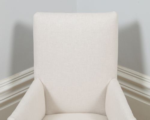 fig 6. Antique English Georgian Style George V Beech Upholstered Children’s Nursery Wing Arm Chair (Circa 1920)
