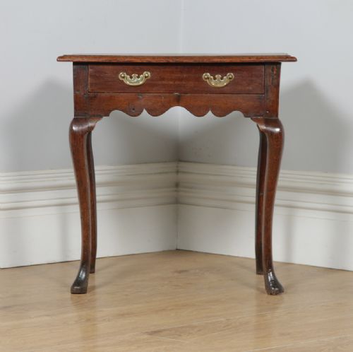 fig 2. Antique English 18th Century Georgian Oak Occasional Side Hall Lowboy Table (Circa 1740)