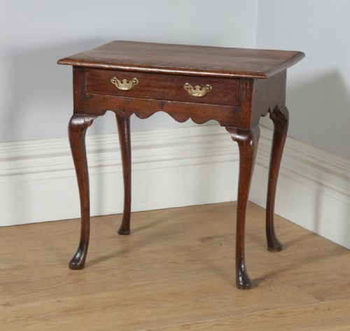 fig 3. Antique English 18th Century Georgian Oak Occasional Side Hall Lowboy Table (Circa 1740)