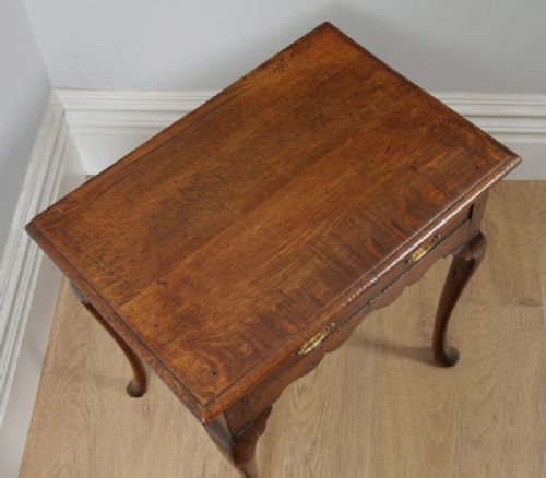 fig 4. Antique English 18th Century Georgian Oak Occasional Side Hall Lowboy Table (Circa 1740)