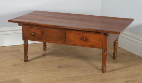 fig 3. Antique French Cherry Wood Provincial Rectangular Centre Coffee Side Table (Circa 1860)