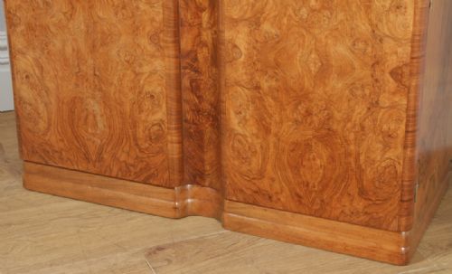 fig 7. Antique English Art Deco Burr Walnut Two Door Armoire Wardrobe by Ray & Miles of Liverpool (Circa 1930)