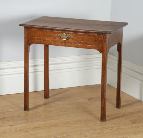 fig 3. Antique English 18th Century Georgian Oak Occasional Side Hall Writing Table (Circa 1780)