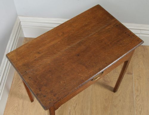 fig 4. Antique English 18th Century Georgian Oak Occasional Side Hall Writing Table (Circa 1780)