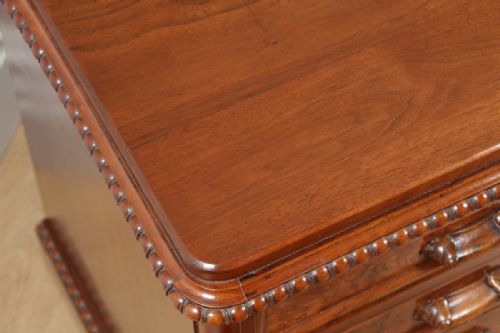 fig 4. Antique English Victorian Burr Walnut Chest of Drawers (Circa 1880)