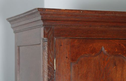 fig 1. Antique Welsh Georgian Oak Kitchen Housekeepers Livery Press Cupboard (Circa 1800)