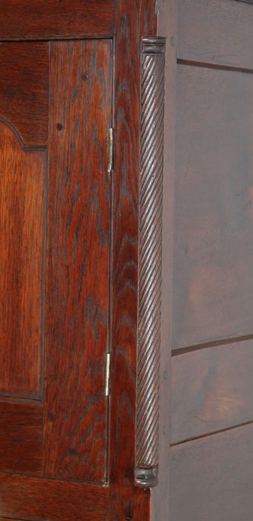 fig 2. Antique Welsh Georgian Oak Kitchen Housekeepers Livery Press Cupboard (Circa 1800)