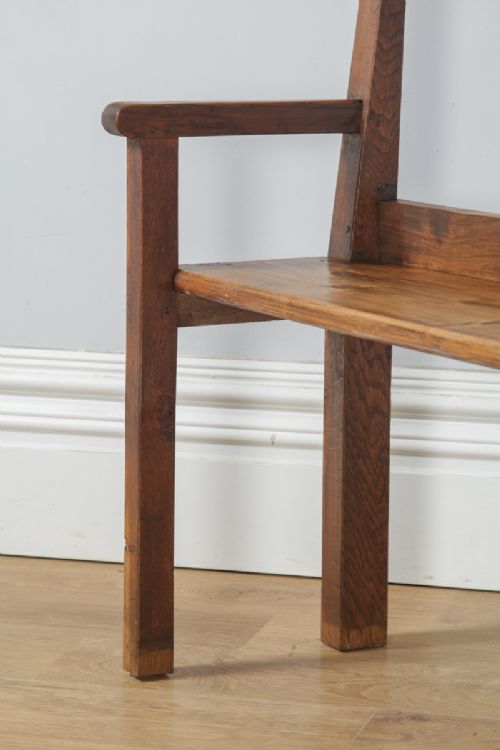 fig 4. Antique French 5ft 3” Breton Chestnut Hall Settle Bench (Circa 1870)