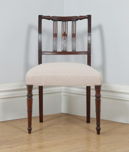 fig 1. Antique English Georgian Regency Mahogany Dining Side Office Desk Chair (Circa 1820)