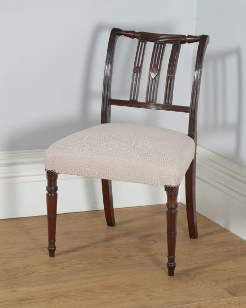 fig 2. Antique English Georgian Regency Mahogany Dining Side Office Desk Chair (Circa 1820)